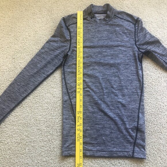 Under Armour Cold Gear Compression Mock Neck Long Sleeve Shirt Men’s Small Blue - Picture 8 of 8